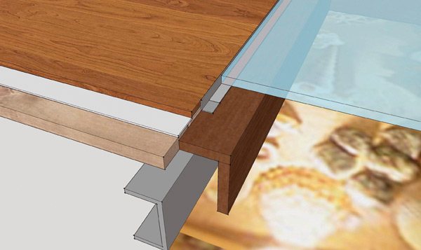 Каркас для прозрачного пола